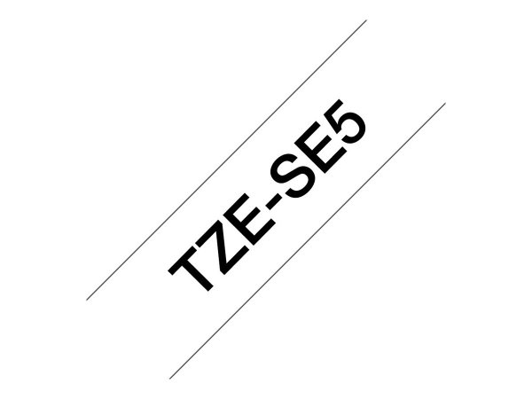 Brother TZe-SE5 - Schwarz auf Weiß - Rolle (2,4 cm x 8 m)