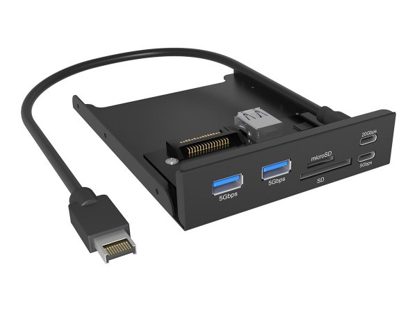 ICY BOX IB-HUB1419-i3 USB Hub und Card Reader für 3.5”