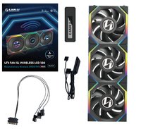 Lian Li UNI fan SL Wireless LCD Lüfter ARGB PWM 3er-Pack inkl. Controller - 120 - Case fan - 29,5 dB