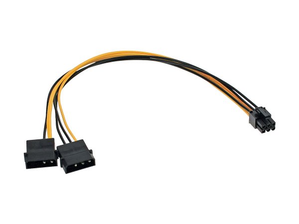 InLine Cavo di alimentazione int. da 6 pin PCIe F a 2x 4pin 5,25” M - 0,25m