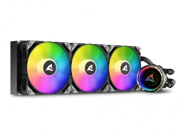 Sharkoon S90 RGB - Raffreddatore di liquidi tutto in uno - 12 cm - 600 Giri/min - 2000 Giri/min - 35