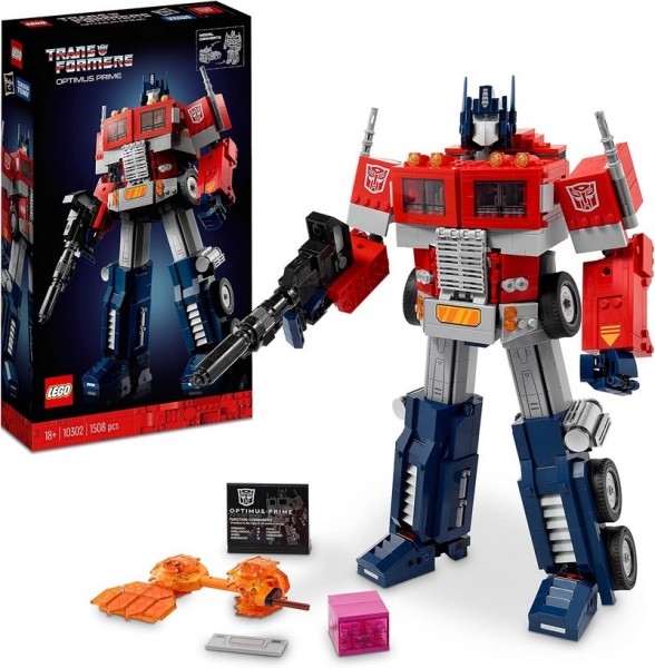 LEGO Icons Optimus Prime, modellino da costruire 2 in 1 del Leader dei Transformers, 10302