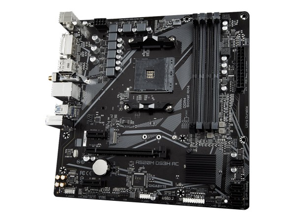 Gigabyte A520M DS3H AC A520 AM4 mATX DDR4 - Scheda madre - AMD socket AM4 (Ryzen)