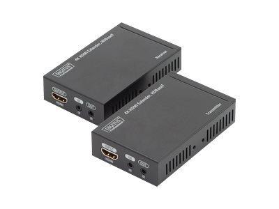 DIGITUS Set prolunga 4K HDMI - HDBaseT™ - 4K/30 Hz - 70 m - 4096 x 2160 Pixel - Trasmettitore e rice