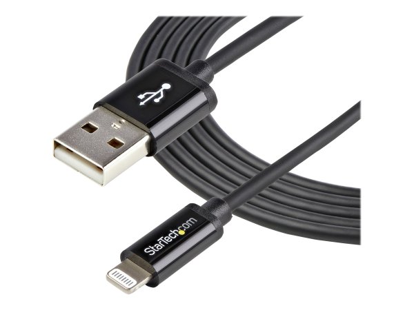 StarTech.com Apple Lightning to USB Cable Black - Cavo - Digitale/dati