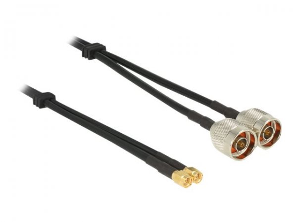 Delock 89467 - 5 m - RG-58 - 2 x N plug - 2 x SMA plug - Nero