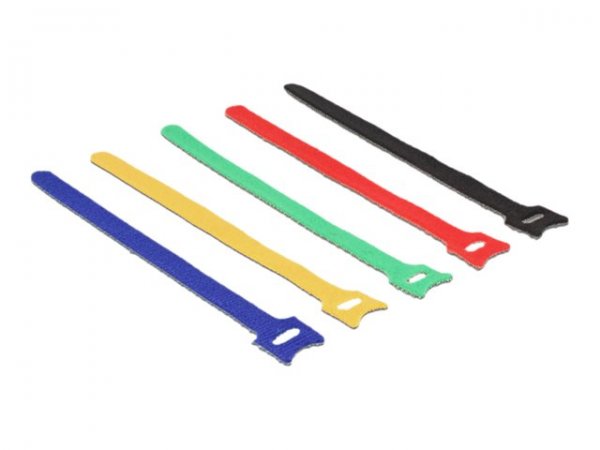 Delock 18635 - Nylon - Nero - Blu - Verde - Rosso - Giallo - 200 mm - 12 mm - 10 pz