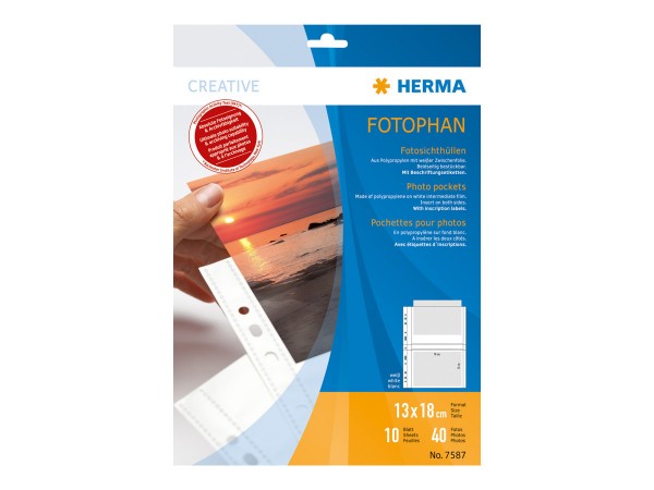 HERMA 7587 - Trasparente - Bianco - Polipropilene (PP) - Ritratto - 230 mm - 310 mm - 10 pz