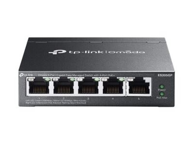 TP-LINK ES205GP Omada Easy Switch 5× - Interruttore - 1 Gbps