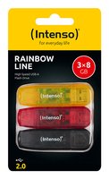 Intenso Usb Stick Rainbow Line 3er Pack 3x8GB - Usb-Stick 3502463 - USB-Stick - 8 GB