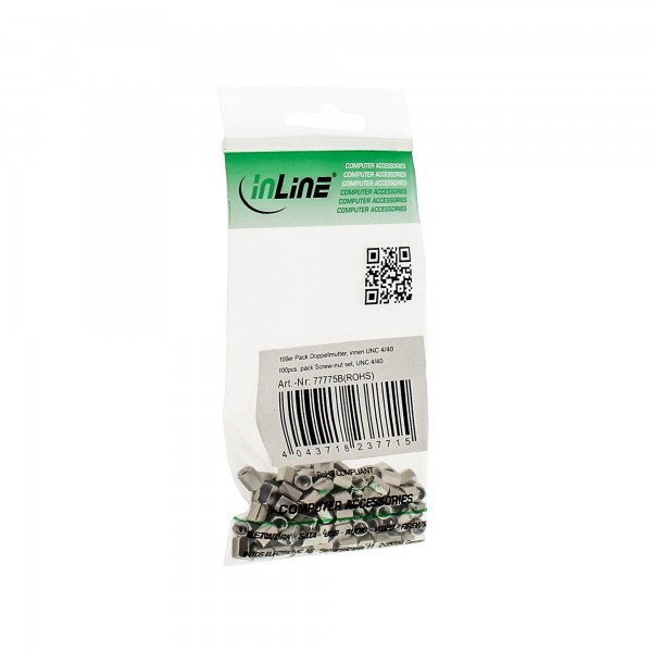 InLine Dati UNC 4/40 da 5,8mm con filetto a doppia femmina invertite - 100pz