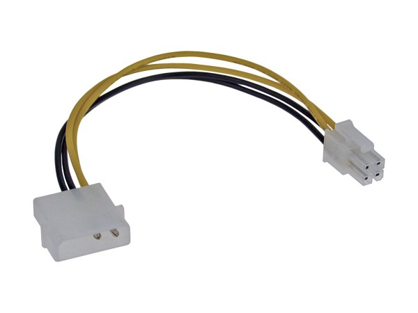 InLine Cavo di alimentazione int. da 4pin 12V F a 4 pin5,25" M - 0,20m