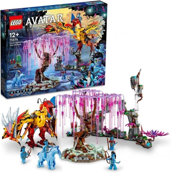LEGO Avatar 75574 Toruk Makto e l’Albero delle Anime, Pandora con Elementi Fluorescenti