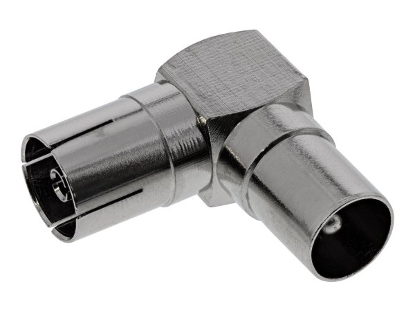 InLine Adattatore antenna coassiale IEC maschio - femmina - metallo - angolo 90°