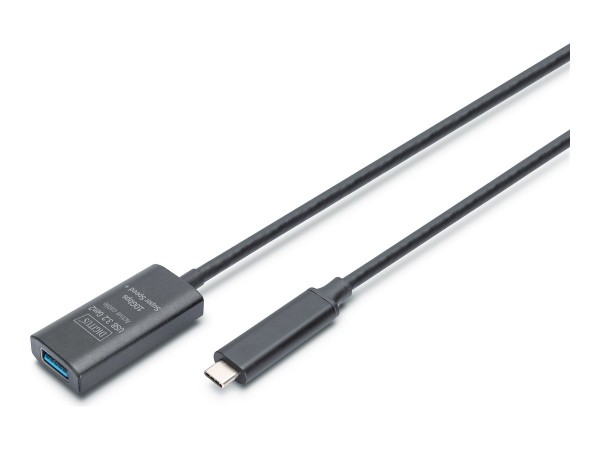 DIGITUS Aktives USB 3.2 Gen2 10G Verlängerungskabel USB-C - USB-A - Cavo - Digitale/dati