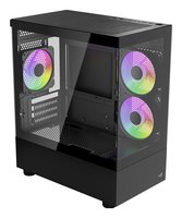 AEROCOOL ADVANCED TECHNOLOGIES Geh Mini Viewport v2 MicroATX/MiniITX ARGB black - Midi/Minitower - M