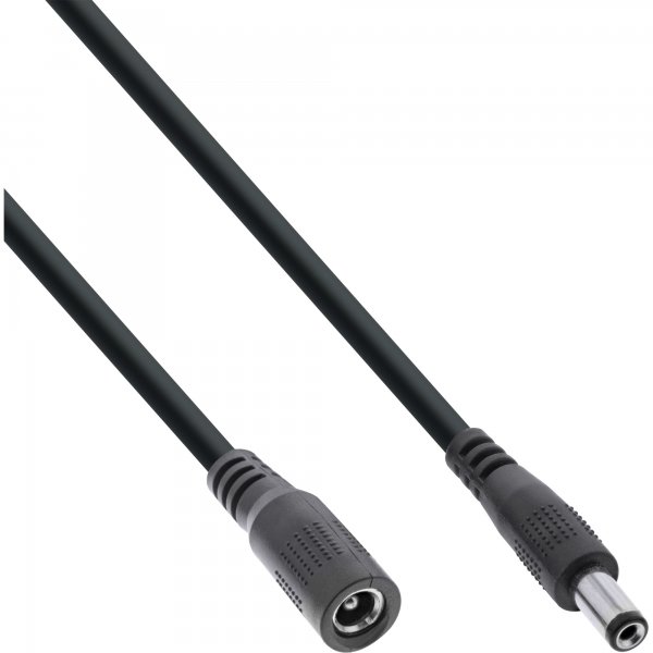 InLine Cavo di prolunga DC - 5.5 x 2.5 mm - AWG 18 - nero - 5 m