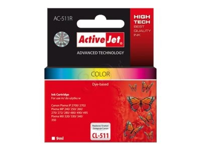 Activejet AC-511R Ink Canon CL-511 Replacement Premium - Compatibile - Cartuccia di inchiostro