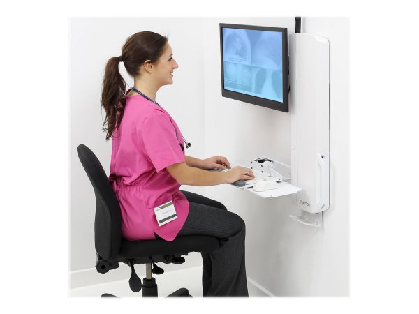 Ergotron 61-081-062 - 13,6 kg - 61 cm (24") - 75 x 75 mm - 100 x 100 mm - Regolazione altezza - Bian