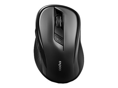 Rapoo M500 Silent - Mano destra - Ottico - RF senza fili + Bluetooth - 1600 DPI - Nero