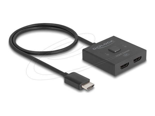 Delock HDMI Switch 2 auf 1 bidirektional 8K - Interruttore - 5 Gbps
