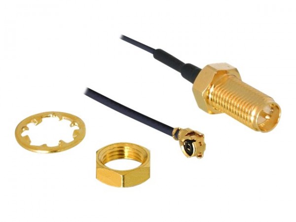 Delock HF Antenna Connection for Installation - Antennenkabel - I-PEX m - RP-SMA W - Cavo - Antenna/
