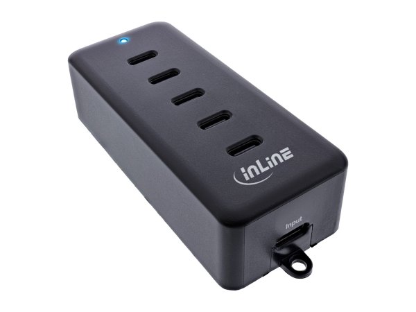 InLine PowerHub USB-C a 5 porte - estensione del caricabatterie - 100 W - nero