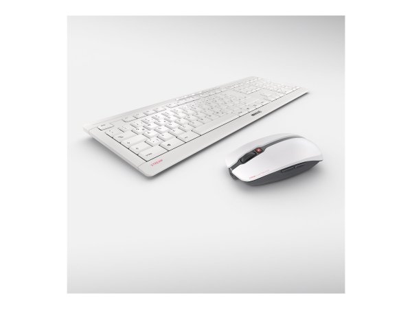 Cherry Stream Desktop Recharge - Full-size (100%) - Wireless - RF Wireless - QWERTZ - Grigio - Mouse