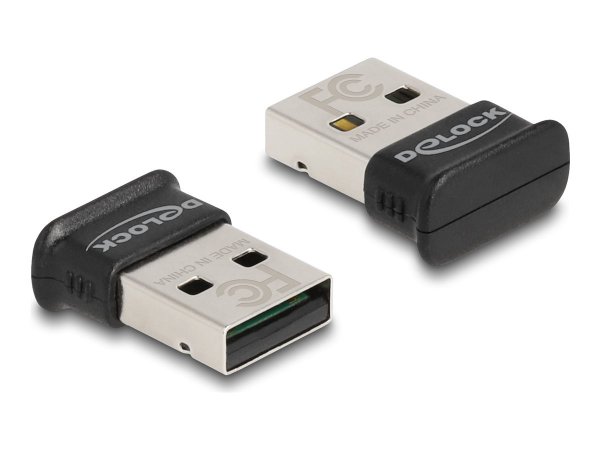 Delock Adattatore USB Bluetooth 5.0 Classe 1 in micro-design - Raggio operativo fino a 100 metri - W
