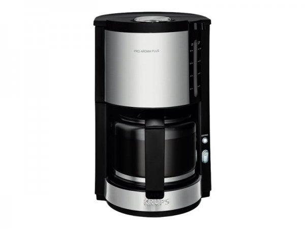 Krups KM3210 - Macchina da caffè con filtro - 1,25 L - 1100 W - Nero - Acciaio inox - Trasparente