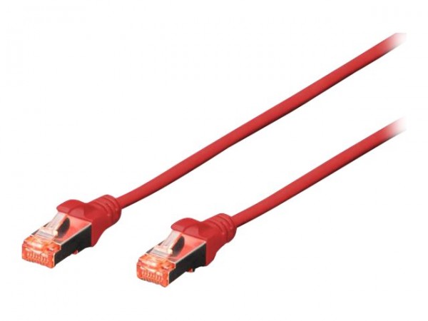 DIGITUS Cavo patch CAT 6A S/FTP - 1 m - Cat6a - S/FTP (S-STP) - RJ-45 - RJ-45 - Rosso