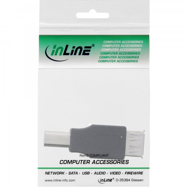 InLine Adattatore USB 2.0 A femmina / B maschio