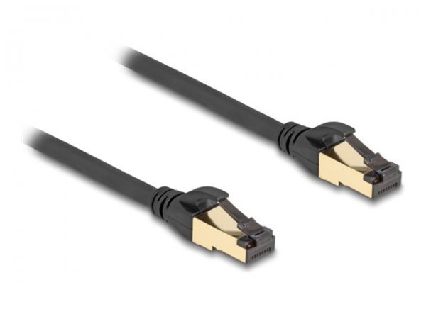 Delock Cavo di rete RJ45 Cat.6A maschio-maschio S/FTP nero da 10 m con cavo grezzo Cat.7 adatto per