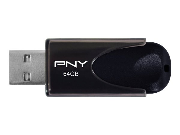 PNY Attaché 4 2.0 64GB - 64 GB - USB tipo A - 2.0 - 25 MB/s - Cuffia - Nero