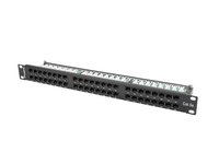 Lanberg PPU5-1048-B - RJ-45 - Cat5e - Nero - Montaggio a rack - 1U - T568A/B
