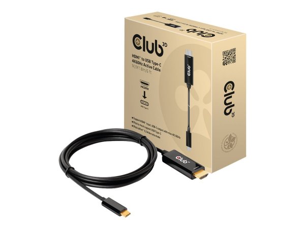 Club 3D CAC-1334 - 1,8 m - HDMI tipo A (Standard) - USB tipo-C - Maschio - Maschio - Dritto