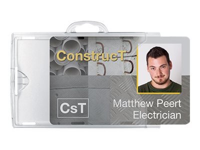 Evolis Kartenhülle IDX140 100er für 1 Karten crystal/frosted