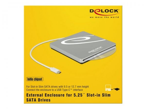 Delock 42605 - 13,3 cm (5.25") - SATA III - Initio INIC-3619 - 5 Gbit/s - USB - Ogni marca
