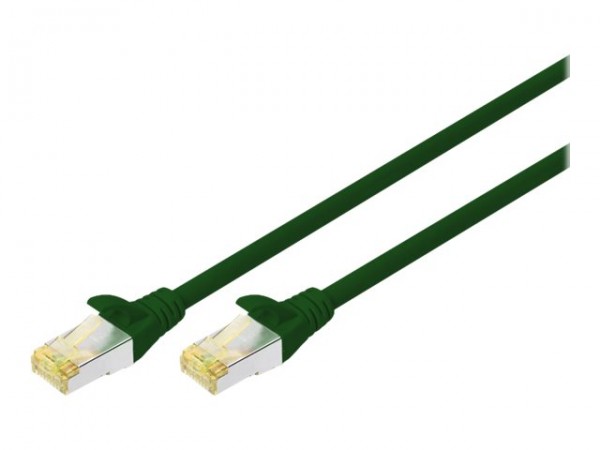 DIGITUS Cavo patch CAT 6A S/FTP - 10 pezzi - 0,5 m - Cat6a - S/FTP (S-STP) - RJ-45 - RJ-45 - Verde
