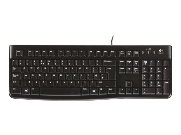 Logitech K120 - Cablato - USB - QWERTY - Nero