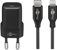 Goobay 61083 - USB PD -Ladegeraet 5-12 V 3 A 20 W Lightning schwarz - Cavo - Digitale/dati