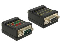 Delock 2xDB9 - DB9 - DB9 - Nero