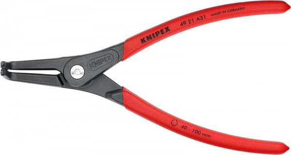 KNIPEX 49 21 A31 - Pinze per rondella di tenuta - Acciaio al cromo vanadio - Plastica - Rosso - 210