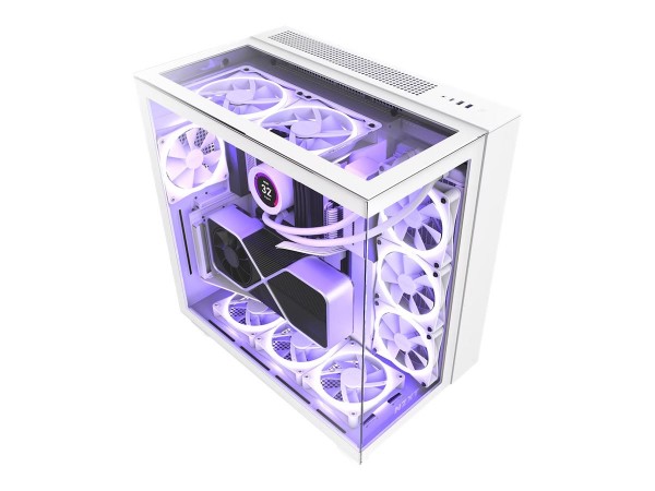 NZXT H9 Elite - Midi Tower - PC - Bianco - ATX - micro ATX - Mini-ITX - Acciaio inox - Vetro tempera