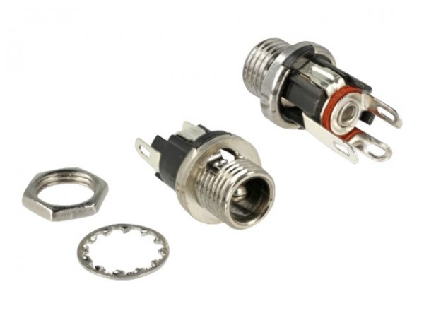 Delock 89911 - DC - Nero - Nichel - Plastica - Nickel/Oro - 2,5 mm - 5,5 mm