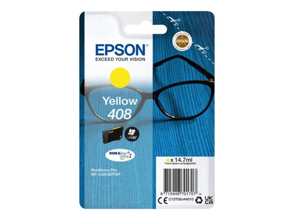 Epson Singlepack Yellow 408 DURABrite Ultra Ink - Resa standard - Giallo - Inchiostro a base di pigm