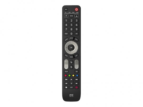 One for All Advanced Evolve 4 - TV - Set-top box TV - DVD/Blu-ray - IR Wireless - Pulsanti - Nero