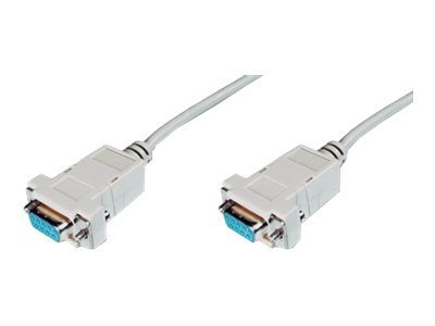 DIGITUS Cavo di collegamento zero-modem - 1,8 m - VGA (D-Sub) - VGA (D-Sub) - Beige - Nichel - Cina
