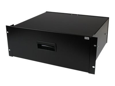 StarTech.com Cassetto archiviazione in acciaio 4U colore nero per rack 19'' e armadi - Mensola per s