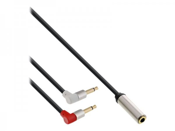 InLine Slim - Audioadapter für Flugzeug - Mono Mini-Stecker männlich zu Stereo Mini-Klinkenstecker w